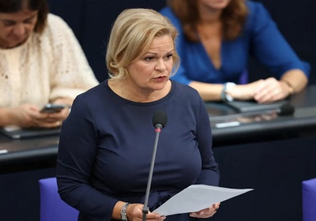 Germany interior minister Nancy Faeser said that those backing Hamas