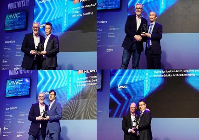 Huawei wins four prestigious awards at MWC 2023